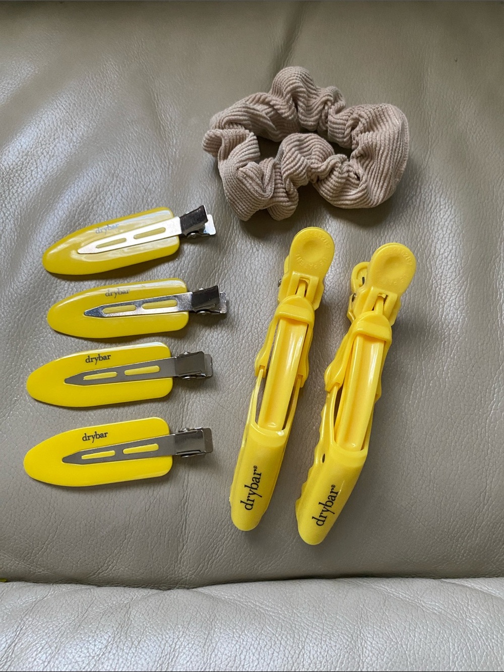 Drybar Yellow Hair Tamers and Sectioning Clips